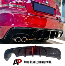 BMW 1 Series Coupe E82 Gloss Black Rear Diffuser Lip Valance W/ LED M Sport 7-13