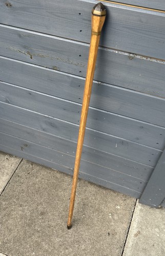 Vintage wooden cane walking - cane,
