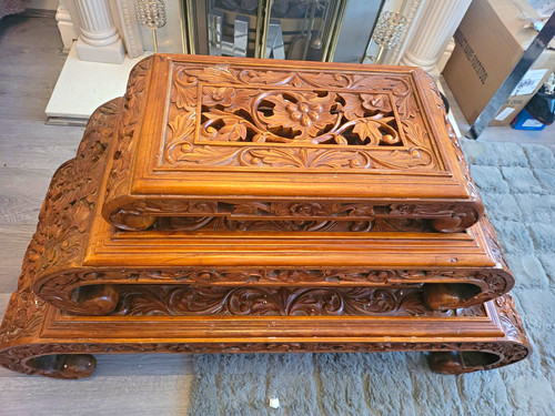 Set carved wooden nesting - set,