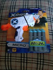 Zuru X-SHOT Micro Gun - 8 Bullets - Shoots up to 80ft/24m - Foam Dart Blaster 