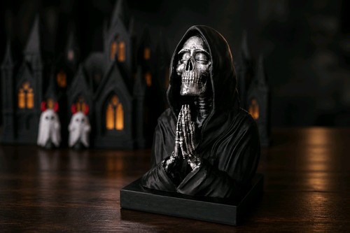 Praying reaper figurine - , unique