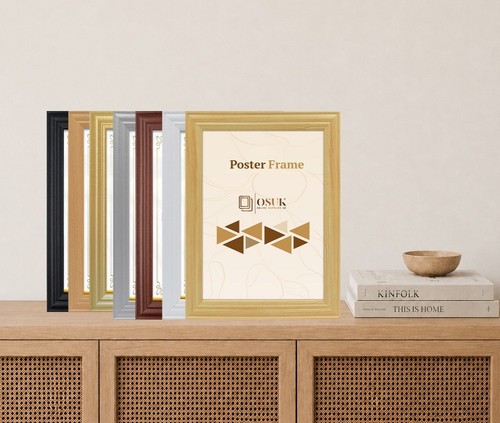 Black photo frames - black, white