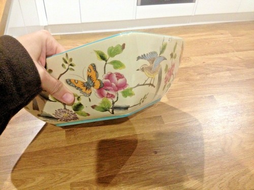 Butterfly ceramic dish bowl