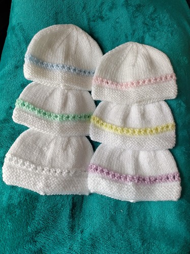 Hand knitted baby hat - knitted,