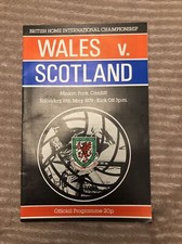 Wales v Scotland - British Home International Match in 1979 at Ninian Park