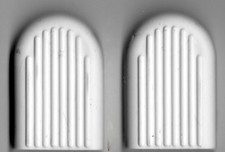 SILVER CROSS DOLLS COACH BUILT PRAM SPARES - WHITE BRAKE PADS RUBBERS -Long Life