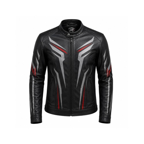 Men premium black leather - black,