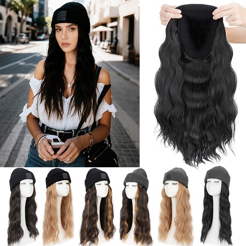 Wavy hat wigs cap - wigs,