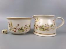 Milk Jug Sugar Bowl Set. M&S Marks & Spencer "Harvest".  Vintage stoneware.