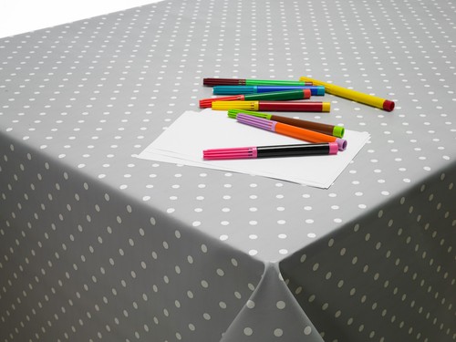 Grey small polka dot - small,