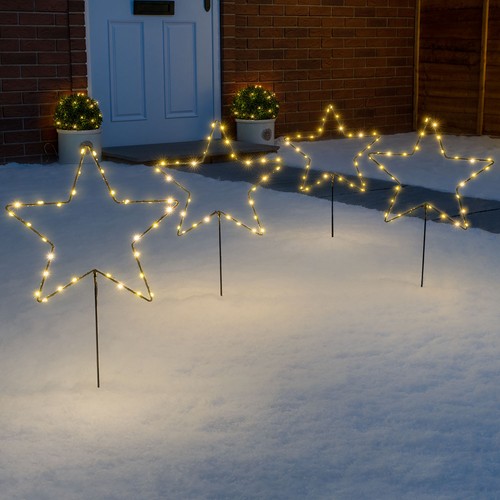 Star christmas pathway lights - christmas,