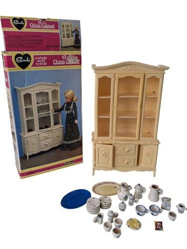 Sindy china cabinet - china, dollhouse