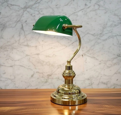 Stunning brass bankers lamp - stunning,