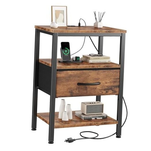 Bedside table with charging - with,