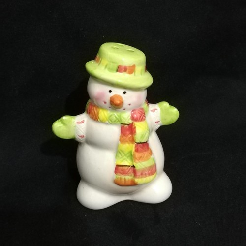 Ceramic snowman salt - snowman,