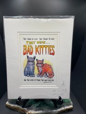 Bad Kitties Artwork by Frank Coble Limited Edition Print Pencil Artist Signed
