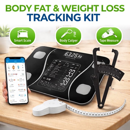 Body fat caliper kit smart - fat, +