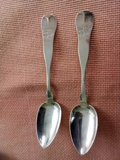 Antique silver serving spoons