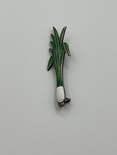 Antique Silver Enamel Leek