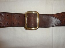 Vtg Leather Belt Buckle Soviet