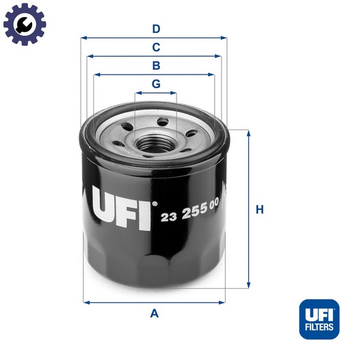 Oil filter 255 for - 23.255.00,