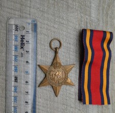 100% Original Full Size WW2 Medal: The Burma Star Medal & Ribbon