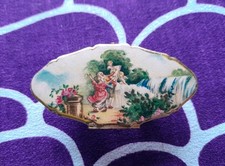 Vintage Stratton Lipstick Holder Lip View Cherubs Romantic Couple Regency