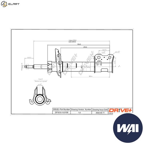 Shock absorber dp1610 - absorber, dp1610.10.0109