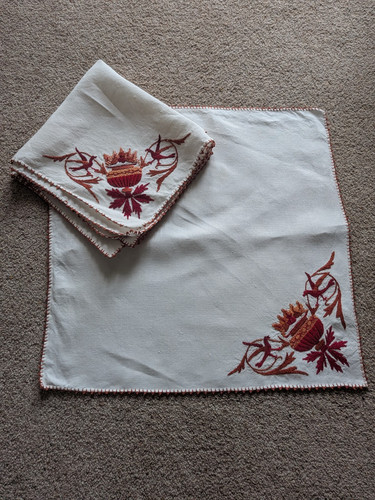 Vintage linen napkins hand - vintage,