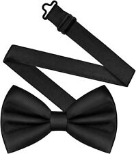 Black Bow Tie Adjustable Satin
