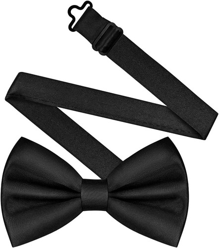 Black bow tie - bow, satin