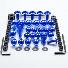 Aluminum Fairing Screw Kit ZX-12R Ninja 00-06 Blue