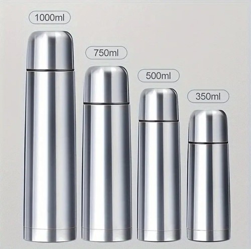 Stainless steel vacuum flask - steel,