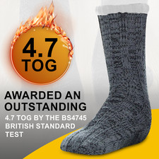 Mens Bed Socks Slipper Socks With Grippers ULTRA WARM UK Size 6 7 8 9 10 11 12