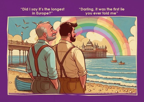 Gay postcard inspired - , by