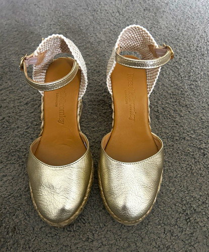 Russell bromley gold leather - &,