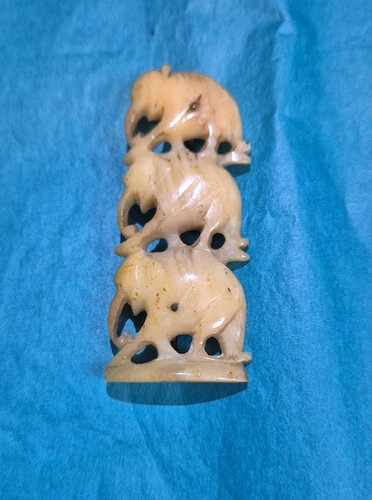 Antique hand carved bovine - antique, hand-carved