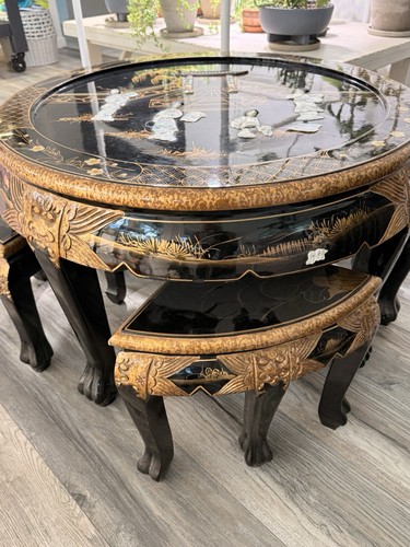 Chinese black lacquer mother - chinese,