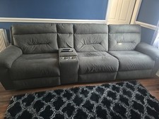 DFS Grey Suede 3 Seater
