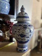 Antique Hand Painted Blue And