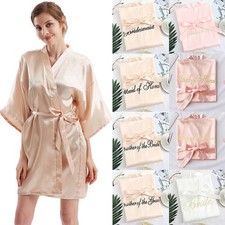 UK Satin Robe Wedding Bride