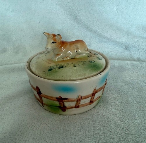 Vintage ceramic cow - vintage,