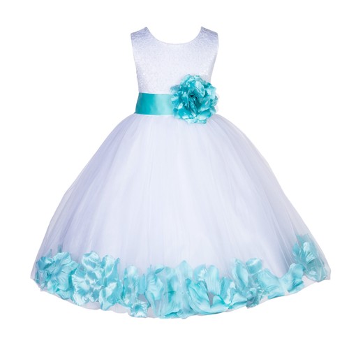 White wedding pageant - white,