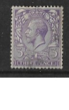 1913 - GB KGV 3d Pale Violet Good Used SG#377
