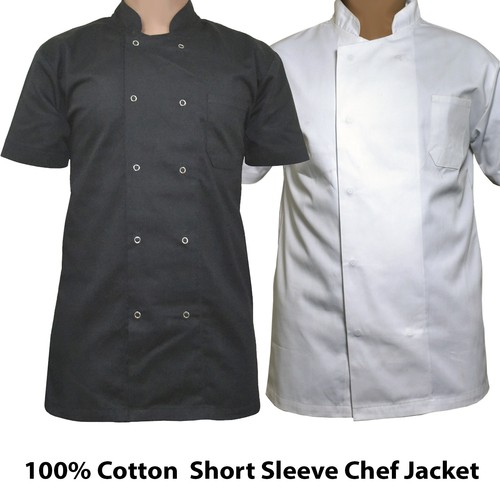 100 cotton chef jacket - chef, white