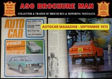 OLD AUTOCAR CAR MAGAZINE 1972