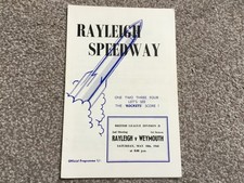 * RAYLEIGH v WEYMOUTH 18/5/68 speedway programme.