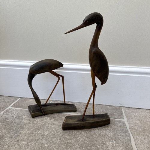 Vintage hand carved - x2,