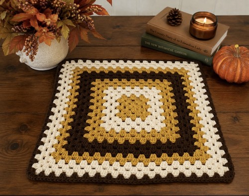 Handmade crochet granny square - handmade,