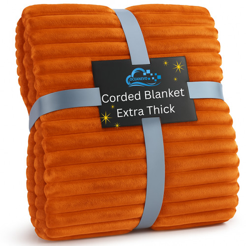 Chunky cord ribbed throw over - cord,